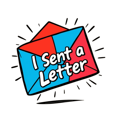 I Sent A Letter logo with elegant envelope icon